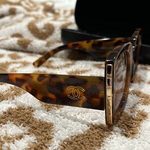 Chanel Acetate Logo Rectangle Sunglasses